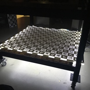 Backlit caltag pattern used for calibrating SLI scanners