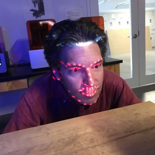 Spatial AR system demonstration facial feature tracking