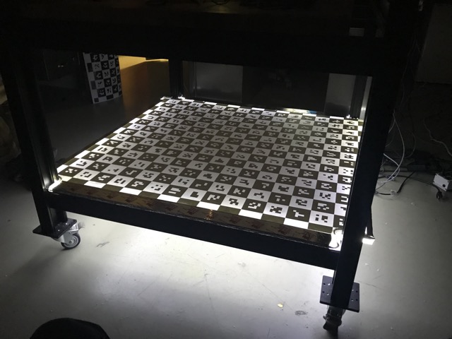 Backlit caltag pattern used for calibrating SLI scanners