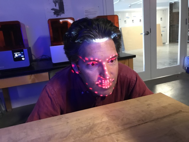 Spatial AR system demonstration facial feature tracking